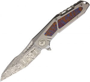 Reate Knives K3 Framelock Damascus Mokuti (4″)