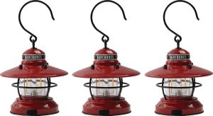 Barebones Living Edison Mini Lantern Red 3pk