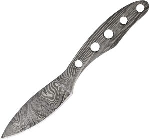 Knifemaking Damascus Knife Blade w/ Guard (3.5″)