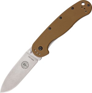 BRK Designed by ESEE Avispa Framelock Brown D2 (3.5″)