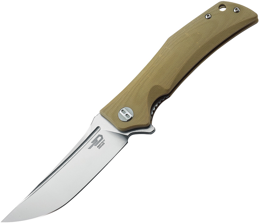 Bestech Scimitar Linerlock Knife Tan (3.75&Quot;) Bestech Scimitar Linerlock Knife Tan (3.75")