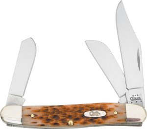 Case Cutlery Large Stockman Amber Bone