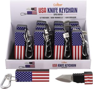 Caliber Gourmet USA Keychain Knife 12 Pack (1.5″)