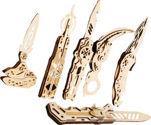 Caliber Gourmet Wood Knife Puzzle Set