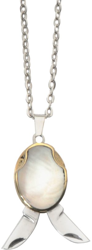 Rite Edge White Shell Blade Necklace