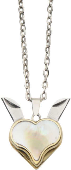 Rite Edge Pearl Heart Blade Necklace