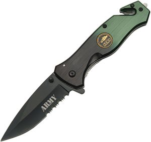 China Made Rescue Linerlock A/O Army (3.5″)