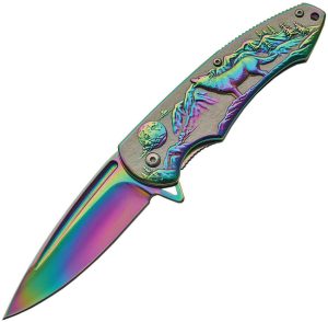 Rite Edge Wolf Framelock A/O Rainbow (3.25″)