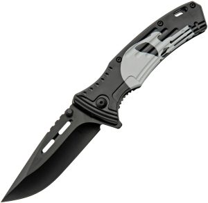 China Made Punisher Skull Linerlock A/O (3.5″)