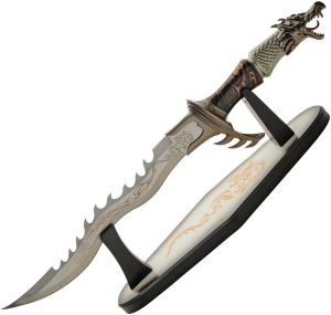 Rite Edge Dragon Fang Sword W/Stand (15″)