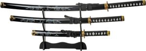 China Made Double Dragon Samurai Set Blk