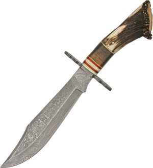 Damascus Crown Stag Hunter (8.25″)
