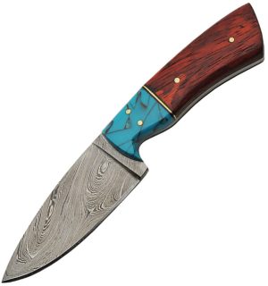 Damascus Fixed Blade (4″)