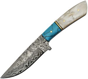 Damascus Hunter Blue Pearl (4″)