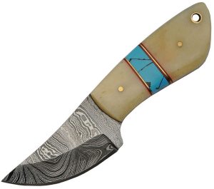 Damascus Fixed Blade Bone (2.75″)