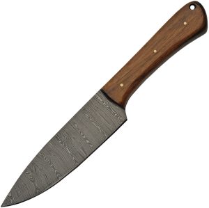Damascus Fixed Blade Wood (5.75″)