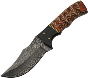 Damascus Fixed Blade Wood (3.75″)
