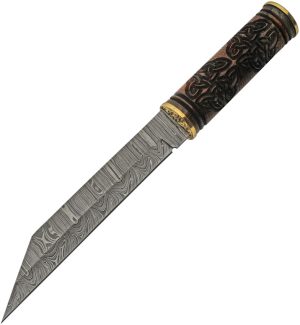 Damascus Celtic Triquetra Seax (8.5″)