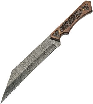 Damascus Celtic Sailor’s Seax (8″)