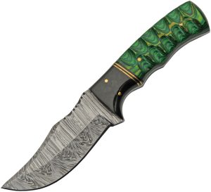 Damascus Forest Breeze Fixed Blade (4″)