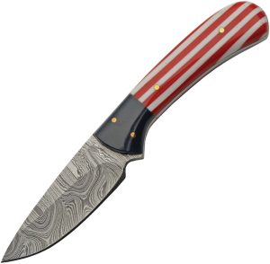 Damascus Fixed Blade Flag (3″)