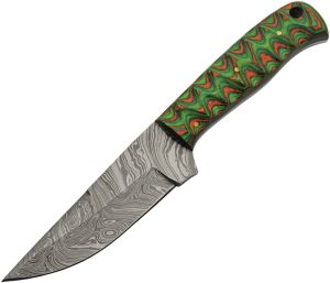 Damascus Hunter Green/Orange (4″)