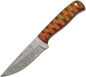 Damascus Hunter Green/Orange (4″)