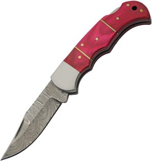 Damascus Lockback Pink (3″)