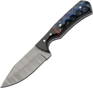 Damascus Skinner Blue and Black (3″)