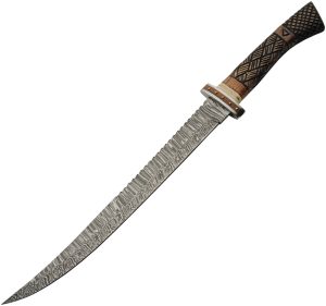 Damascus Saber Style Sword (16.5″)