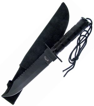 Frost Cutlery Survival Knife Black (7.5″)