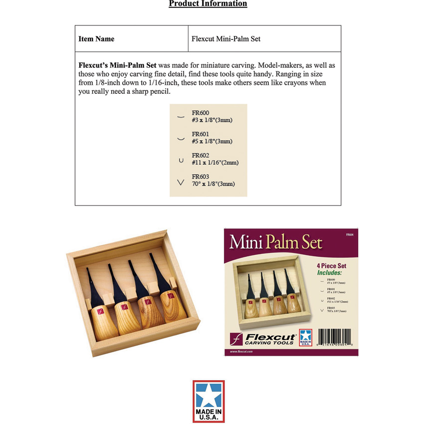 Flexcut Mini-Palm Set Flexcut Mini-Palm Set
