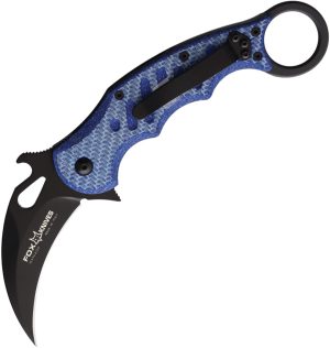 Fox Karambit Linerlock Blue Twill (3″)