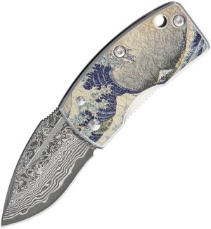 G.Sakai Money Clip Framelock Blue Wave (1.63″)