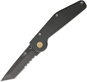 GT KNIVES Auto Button Lock Tanto Serrate (3.5″)