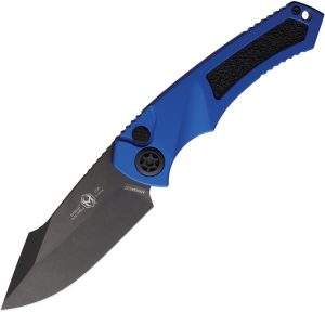 Heretic Knives Auto Pariah Button Lock Blue (3.75″)
