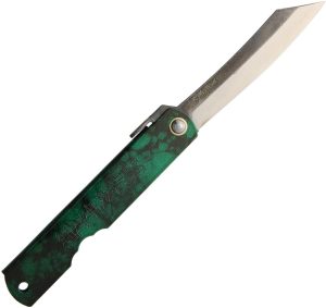 Higonokami Blue Paper Steel Jade (3″)