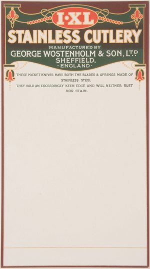 IXL Stainless Cutlery Display Card