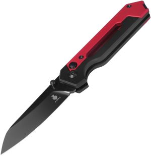 Kizer Cutlery Hyper Button Lock Blk/Red (3″)