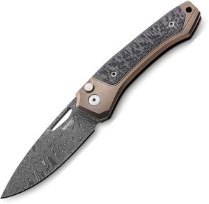 LionSTEEL Twain Button Lock Damascus (3.13″)