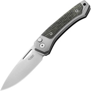 LionSTEEL Twain Button Lock Grn Mic (3.13″)