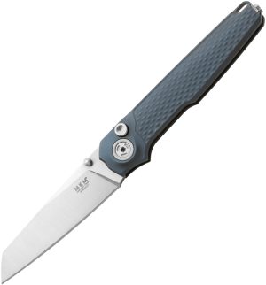 MKM-Maniago Knife Makers Miura Button Lock Gray Al (2.75″)