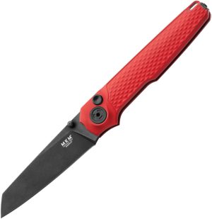 MKM-Maniago Knife Makers Miura Button Lock Red SW (2.75″)
