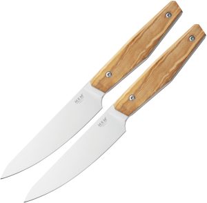MKM-Maniago Knife Makers Prima Steak Knife Set Olive (4.25″)
