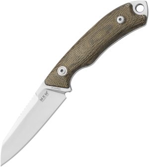 MKM-Maniago Knife Makers Pocket Tango 2 Fixed Blade Grn (3″)