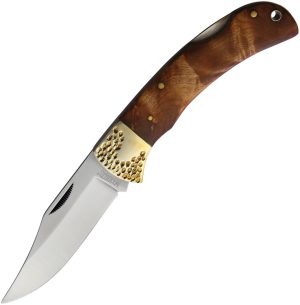 Marbles Large Lockback Burl Wood (3.5″)