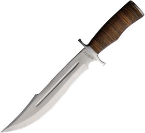 Marbles Stacked Leather Bowie (10″)