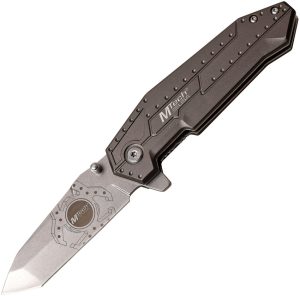 MTech Linerlock Knife Gray Aluminum (3.25″)