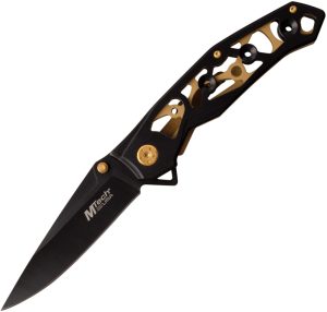Mtech Linerlock Knife Black/Gold (3.5″)