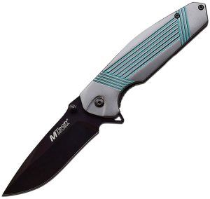 MTech Stripe Framelock A/O Knife Gray (3.5″)